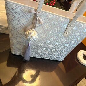 Handwoven Zhuang Brocade Tote Bag – Large-Capacity Boho Shoulder Bag